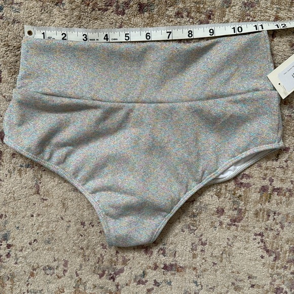 Montce Disco Sparkle Added Coverage High Rise Bikini Bottom - Picture 3 of 5